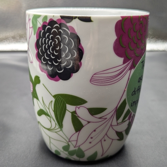 Pier 1 true Friends Are Hard To Find Floral Porcelain Coffee Mug - Picture 2 of 10
